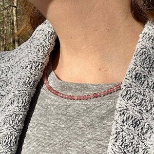 NWT Strawberry Quartz Necklace